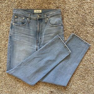 Madewell Womens Size 27 Perfect Vintage Straight Jeans Distressed Light‎ Wash